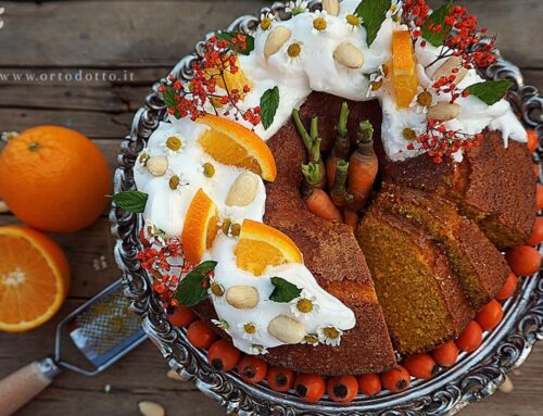 TORTA DI CAROTE E MANDORLE AROMATIZZATA ALL’ARANCIA
