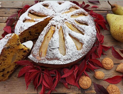 TORTA PERE AMARETTI E CIOCCOLATO