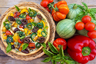 TORTA SALATA CON VERDURE GRIGLIATE